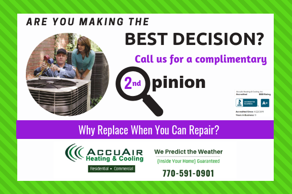 Free HVAC Second Opinion, AccuAir Heating and Cooling, HVAC Contractor Atlanta Georgia